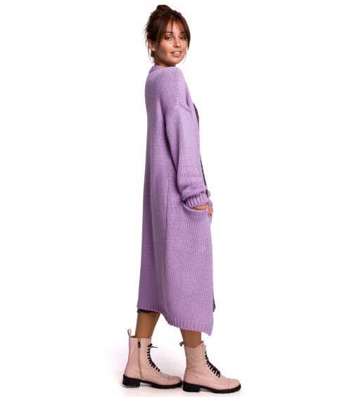 Sweter Kardigan Model BK053 Lawenda - BE Knit