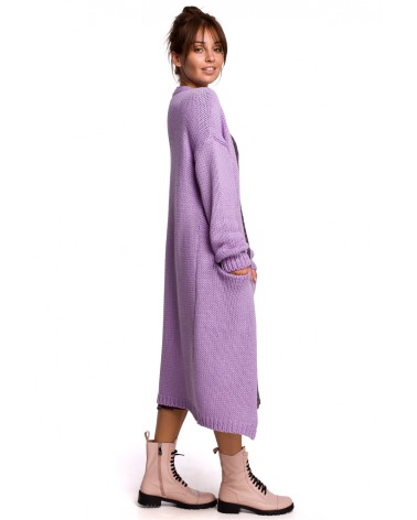 Sweter Kardigan Model BK053 Lawenda - BE Knit