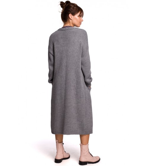 Sweter Kardigan Model BK053 Grey - BE Knit
