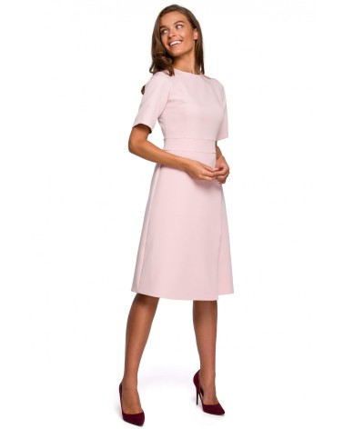 Sukienka Model S240 Powder Pink - Stylove