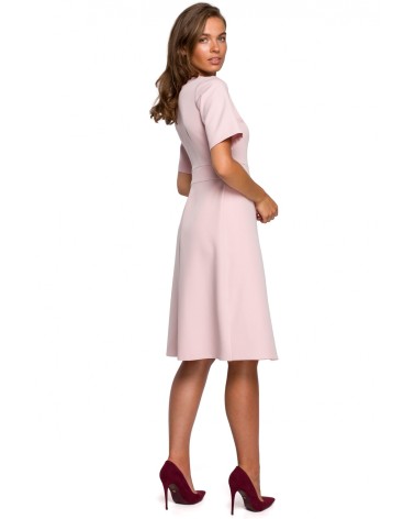 Sukienka Model S240 Powder Pink - Stylove