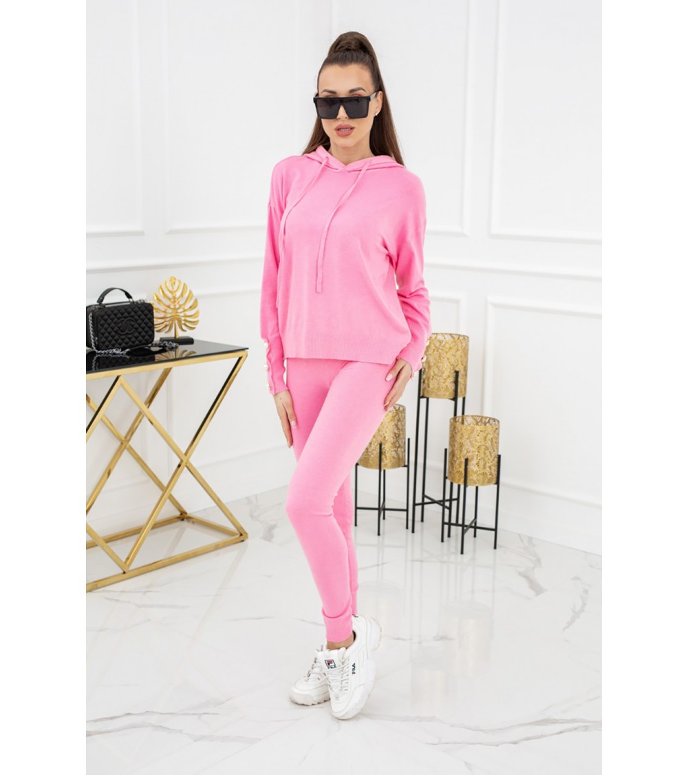Spodnie Komplet Model Kim Pearl Buttons PU1121 Pink - Vittoria Ventini