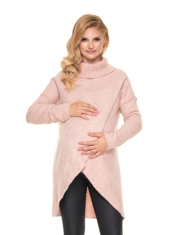 Sweter Ciążowy Model 30078 Pink - PeeKaBoo