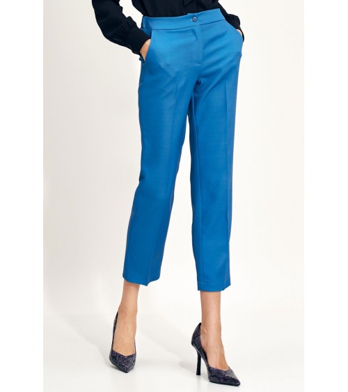 Spodnie Niebieskie spodnie chino SD70 Blue - Nife