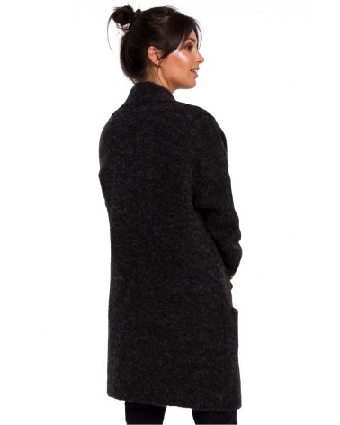 Sweter Kardigan Model BK034 Antracyt - BE Knit