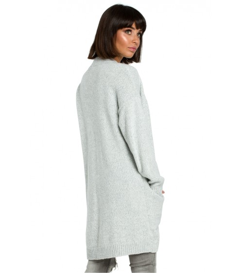 Sweter Damski Model BK001 Grey Melange - BE Knit