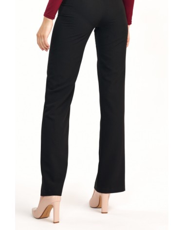 Czarne spodnie z rozszerzaną nogawką SD61 Black - Nife