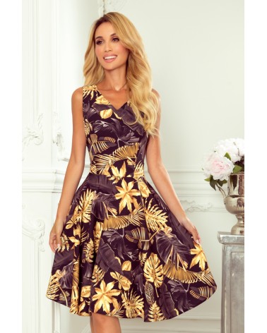 Sukienka Model 114-13 Złote Liście - Numoco