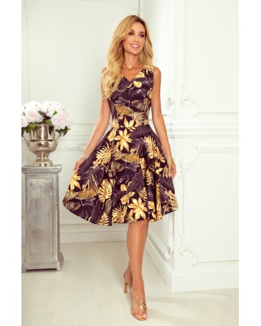 Sukienka Model 114-13 Złote Liście - Numoco