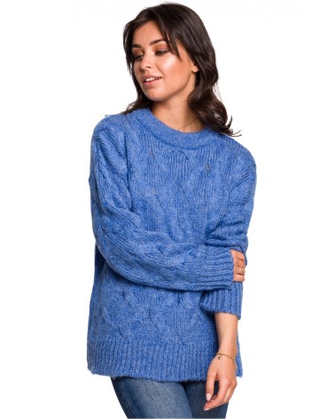 Sweter Damski Model BK038 Blue - BE Knit