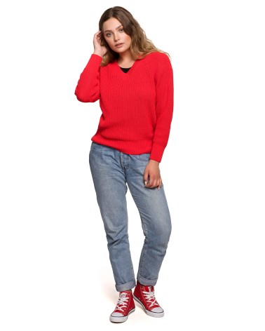 Sweter Damski Model BK075 Red - BE Knit
