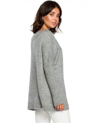 Sweter Damski Model BK009 Grey - BE Knit