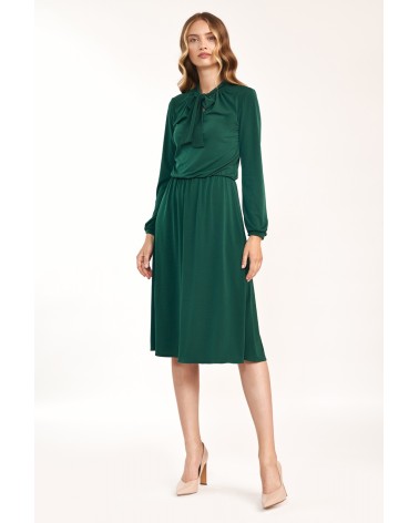 Sukienka Zielona sukienka z fontaziem S186 Green - Nife