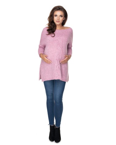 Sweter Ciążowy Model 30075 Lila - PeeKaBoo