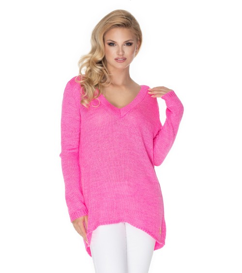 Sweter Damski Model 30067 Neon Pink - PeeKaBoo