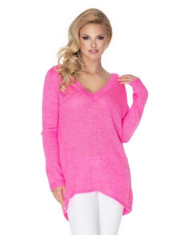 Sweter Damski Model 30067 Neon Pink - PeeKaBoo