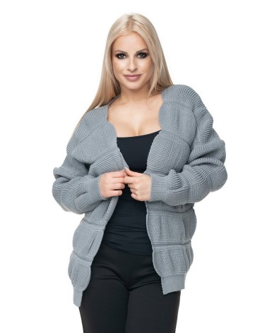 Sweter Kardigan Model 40022 Grey - PeeKaBoo