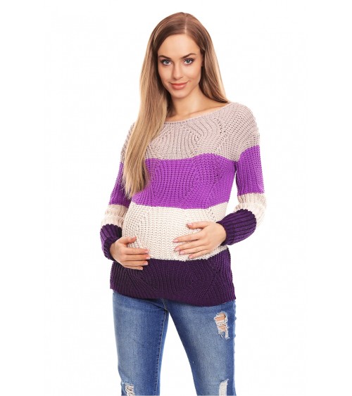 Sweter Ciążowy Model 70019 Violet - PeeKaBoo