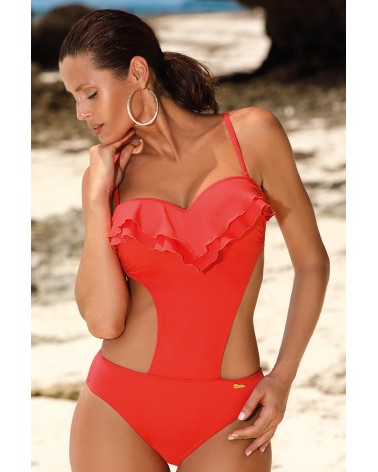 Jednoczęściowy strój kąpielowy Kostium kąpielowy Model Belinda Portland M-548 Orange - Marko