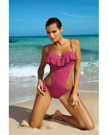 Jednoczęściowy strój kąpielowy Kostium kąpielowy Model Carmen Rose Pink M-468 Dirty Pink - Marko