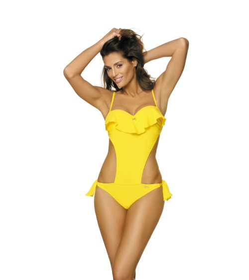 Jednoczęściowy strój kąpielowy Kostium kąpielowy Model Carmen Amarillis M-468 Yellow - Marko