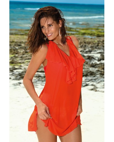 Sukienka Plażow Tunika Model Erin Gerbera M-515 Orange - Marko
