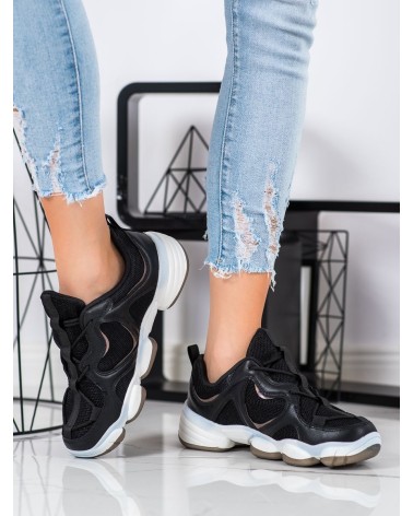Czarne sneakersy damskie