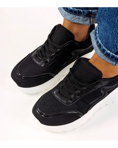 Czarne sneakersy damskie Basemat