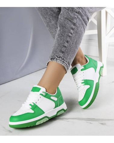 Zielone sneakersy na platformie Kristie