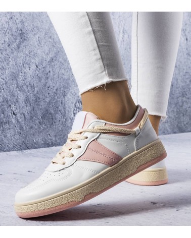 Biało-różowe damskie sneakersy Marcella