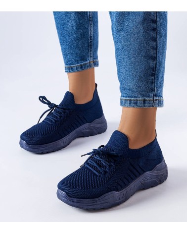 Niebieskie sneakersy z elastyczną cholewką Gois