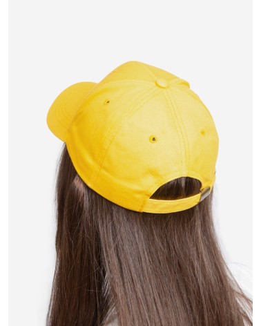 Klasyczna damska czapka z daszkiem zółta