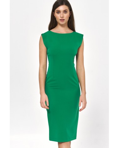 Sukienka Zielona sukienka o ołówkowym fasonie S220 Green - Nife