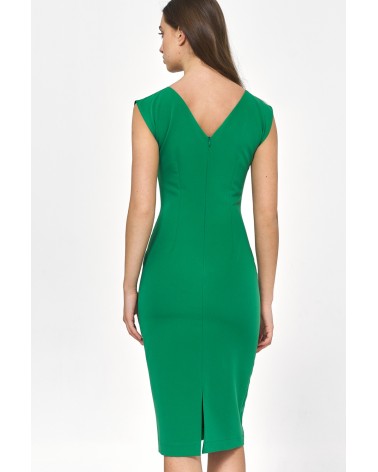 Sukienka Zielona sukienka o ołówkowym fasonie S220 Green - Nife