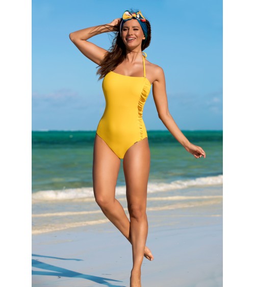 Jednoczęściowy strój kąpielowy Kostium kąpielowy Model Molly 02 Yellow - Madora