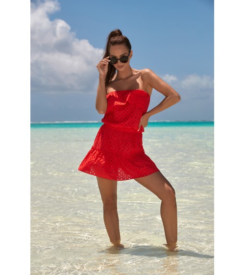 Sukienka Plażow Tunika Model SH 0042 Red - Madora