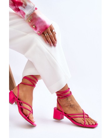 Sandały wiązane Model Secret Love LOLA5023 Pink - Step in style