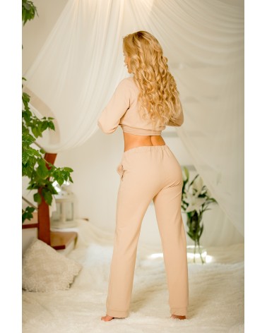 Spodnie Dresowe Model Maio bawełna Beige - Kalimo