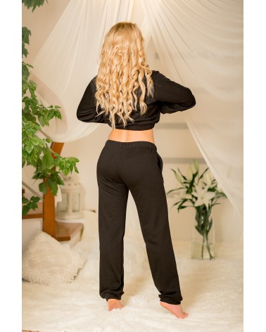 Spodnie Dresowe Model Santiago bawełna Black - Kalimo