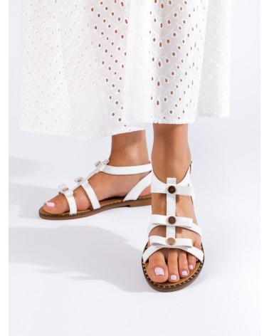 Białe sandały damskie