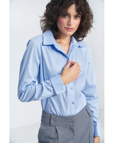 Elegancka błękitna koszula K71 Błękit - Nife