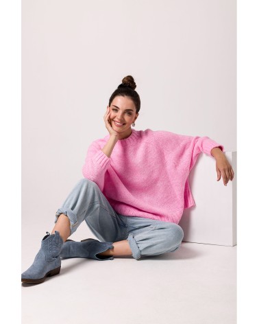 Sweter Damski Model BK105 Pink - BE Knit
