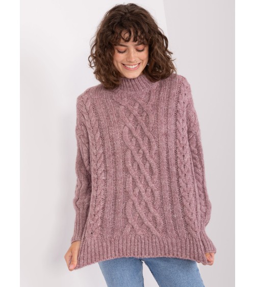 Sweter z warkoczami AT-SW-2363-2.30