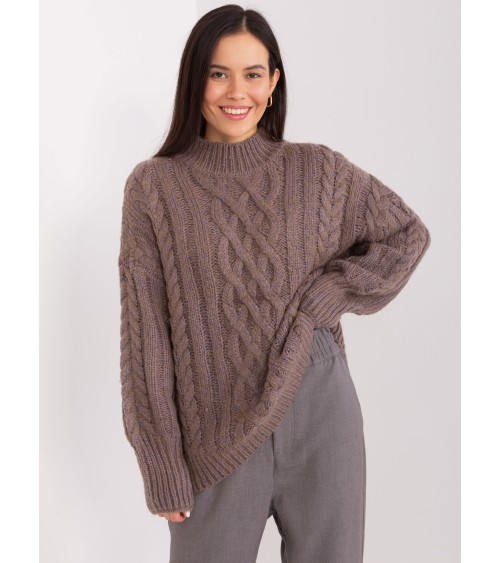 Sweter z warkoczami AT-SW-2363-2.11P