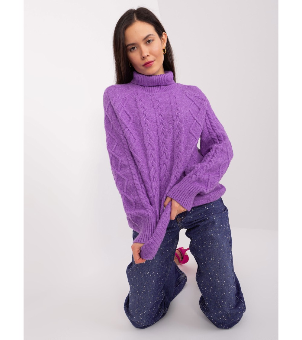 Sweter z warkoczami AT-SW-2355-2.19P
