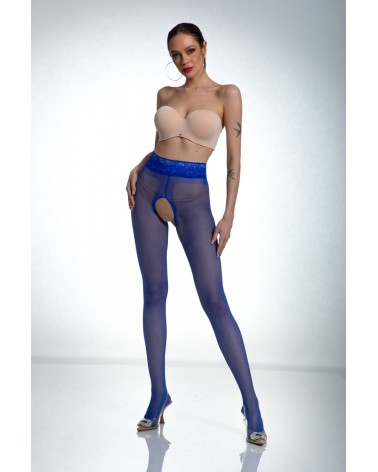 Rajstopy Model Hip Lace Very Peri 30 DEN Blue - Amour