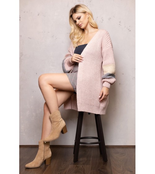 Sweter Kardigan Model 70041 Dirty Pink - PeeKaBoo