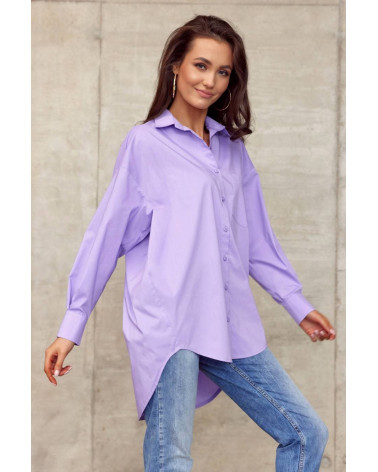 Carolina - koszula damska oversize z imitacją kieszeni