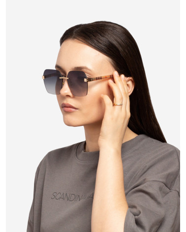 Okulary przeciwsłoneczne damskie w kratkę