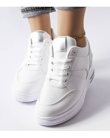 Białe sneakersy na koturnie CinqMars